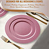 Matte Fuchsia Round Disposable Plastic Dinnerware Value Set (60 Settings) Image 4