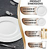 Matte Milk White Round Disposable Plastic Dinnerware Value Set (20 Settings) Image 1