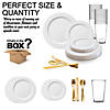 Matte Milk White Round Disposable Plastic Dinnerware Value Set (20 Settings) Image 3