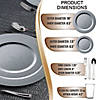 Matte Steel Gray Round Disposable Plastic Dinnerware Value Set (60 Settings) Image 1