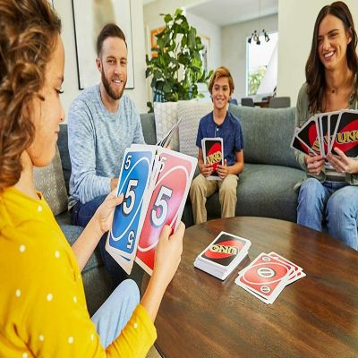 Mattel Games UNO Classic Giant Card Game GPJ46 Family Card Game Oversized Cards Image 1