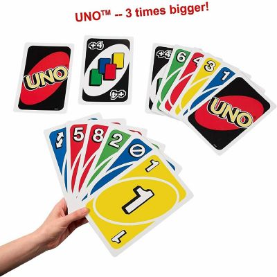 Mattel Games UNO Classic Giant Card Game GPJ46 Family Card Game Oversized Cards Image 2