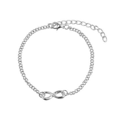 Maya's Grace Stainless Steel Infinity Charm Bracelet  - Silver Image 1