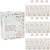 Medium Gold Dot Wedding Thank You Paper Gift Bags with Tags - 12 Pc. Image 1