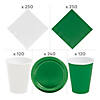 Mega Bulk 1973 Pc. Green & White Disposable Tableware Kit for 240 Guests Image 2