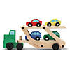 Melissa & Doug Car Carrier Truck & Cars Wooden Toy Set Image 1