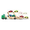 Melissa & Doug Car Carrier Truck & Cars Wooden Toy Set Image 3