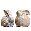 Melrose International Rabbit Figurine (Set Of 2)  6.5In Image 1