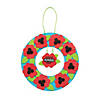 Memorial Day Poppy Wreath Craft Kit- Makes 12 Image 1