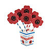 Memorial Day Straw Poppy Flower Bouquet Craft Kit - Makes 12 Image 1