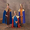 Men's Blue Wise Man's Cape with Crown Costume Image 2