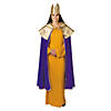 Men's Purple Wise Man's Cape with Crown Costume Image 2