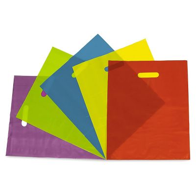 Merchandise Bags - 12x15 Inch 50 Pack 1.25 Mil Plastic Bags for Small Business, Stores, Kids Birthday Parties, Favors, Goodies, Thank You Image 1
