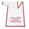 Merry Christmas Embroidered Table Runner 59"L X 16"W Cotton Image 1