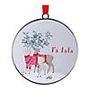 Metal Deer Fa La La Disc Ornament (Set of 12) Image 1