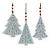 Metal Tree Ornament with Beaded Hanger (Set of 12) Image 1