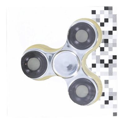 Metallic Fidget Spinner  Silver Image 1