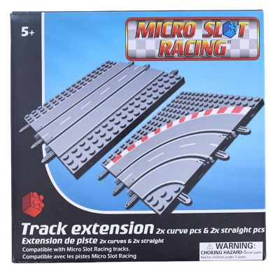 Micro Slot Racing 4-Piece Track Extension  2 Curve  2 Straight Image 1