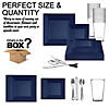 Midnight Blue Square Plastic Dinnerware Value Set (60 Settings) Image 2