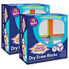 Mind Sparks Dry Erase Blocks, Assorted Colors, 3" x 3", 4 Blocks Per Set, 2 Sets Image 1