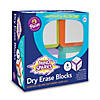 Mind Sparks Dry Erase Blocks, Assorted Colors, 3" x 3", 4 Blocks Per Set, 2 Sets Image 1