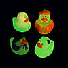 Mini Glow-in-the-Dark Halloween Rubber Ducks - 24 Pc. Image 1