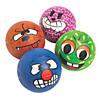Mini Inflatable Funny Face Basketballs - 4 Pc. Image 1