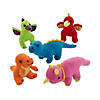 Mini Neon Stuffed Dinosaurs - 12 Pc. Image 1