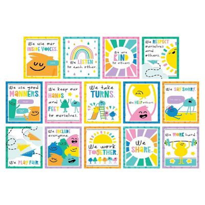 Mini Posters: Rules for a Happy Class Poster Set Image 1