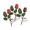Mini Red Foil-Wrapped Roses Chocolate Candy - 12 Pc. Image 1