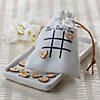 Mini Tic-Tac-Toe Canvas Drawstring Favor Bags with Game Pieces - 12 Pc. Image 1