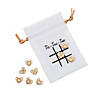 Mini Tic-Tac-Toe Canvas Drawstring Favor Bags with Game Pieces - 12 Pc. Image 1
