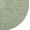 Mint Floral Woven Round Placemat (Set Of 6) Image 1