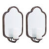 Mirror Wall Sconce Candle Holder (Set Of 2) 13"L X 20"H Iron/Glass Image 1