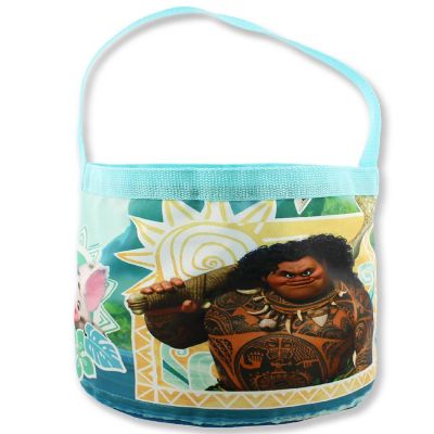 Moana Maui Girls Collapsible Nylon Gift Basket Bucket Toy Storage Tote Bag (One Size, Blue) Image 1