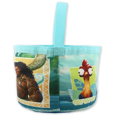 Moana Maui Girls Collapsible Nylon Gift Basket Bucket Toy Storage Tote Bag (One Size, Blue) Image 3