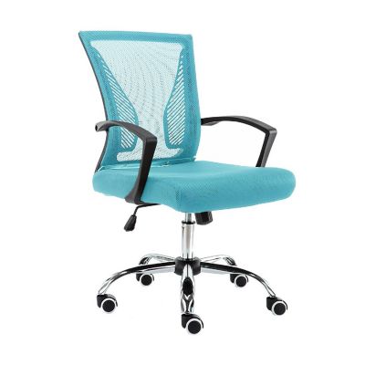 Modern Home Zuna Mid-Back Office Chair - Black/Aqua Image 1