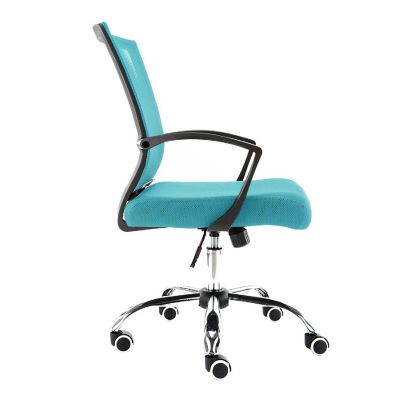 Modern Home Zuna Mid-Back Office Chair - Black/Aqua Image 2