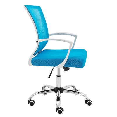 Modern Home Zuna Mid-Back Office Chair - White/Aqua Image 2