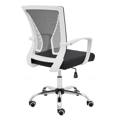 Modern Home Zuna Mid-Back Office Chair - White/Black Image 3