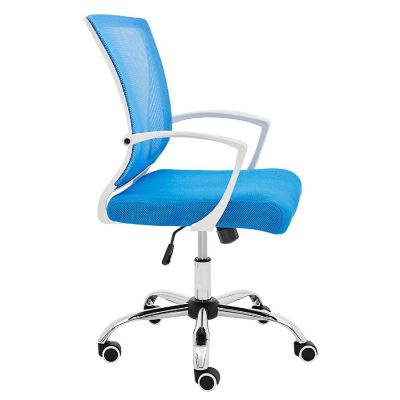 Modern Home Zuna Mid-Back Office Chair - White/Blue Image 2