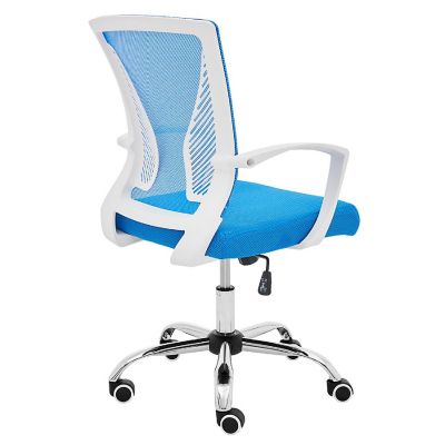 Modern Home Zuna Mid-Back Office Chair - White/Blue Image 3