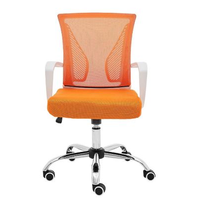 Modern Home Zuna Mid-Back Office Chair - White/Orange Image 1