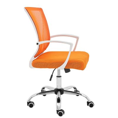 Modern Home Zuna Mid-Back Office Chair - White/Orange Image 2