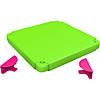 Modular Toy Storage Box Top: Pink/Lime Image 1