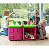 Modular Toy Storage Box Top: Pink/Lime Image 3