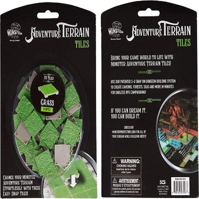 Monster Adventure Terrain- 50pc Grass Tile Expansion Pack- Hand-Painted 1x1" Tile Set- Easy Snap Creates Amazing Tabletop Terrain in Minute- Customize Your D&D Image 3
