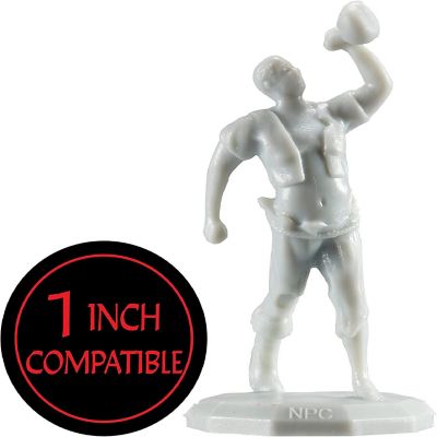 Monster Townsfolk Mini Fantasy Figures - 8pc Paintable Pub Workers Non Player Character NPC Miniatures- 1" Hex-Sized Compatible with DND Dungeons and Dragons, P Image 2