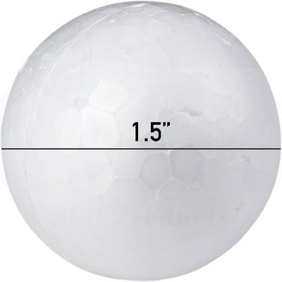MT Products 1.5" White Foam Balls for Crafts - Pack of 50 Image 1