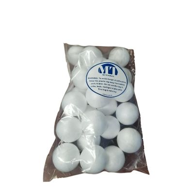 MT Products 2" Round White Polystyrene Foam Balls for Arts and Crafts - Pack of 24 Image 2